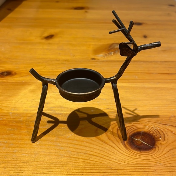 Reindeer candle holders (1 set off 6), Copper Brown Color, New Condition. - Picture 3 of 5